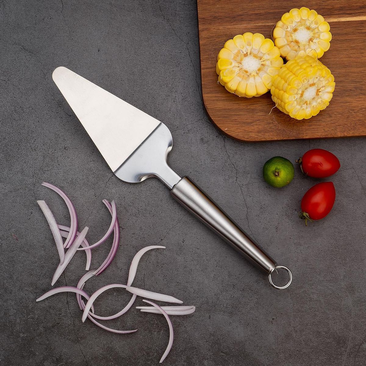 JUST HOME COLLECTION - Servidor de Torta de Acero Inoxidable