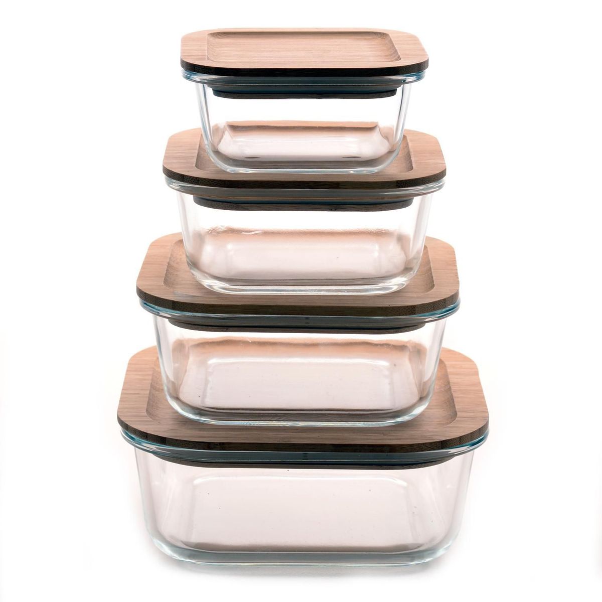 JUST HOME COLLECTION - Set x 4 Recipientes de Vidrio