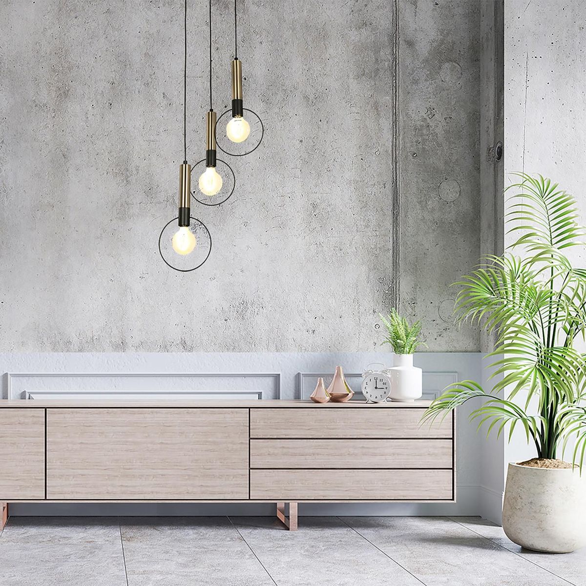 Lámpara de Techo Negro 3L E27, marca MODERN LIGHTING - Foto 2
