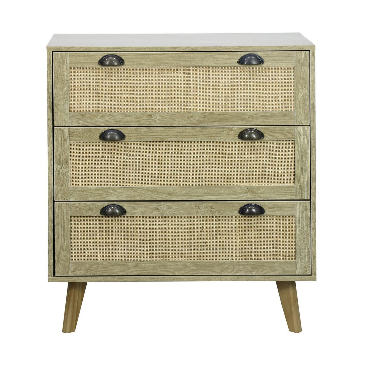 JUST HOME COLLECTION - Cómoda Rattan 3 cajones 80X40X90