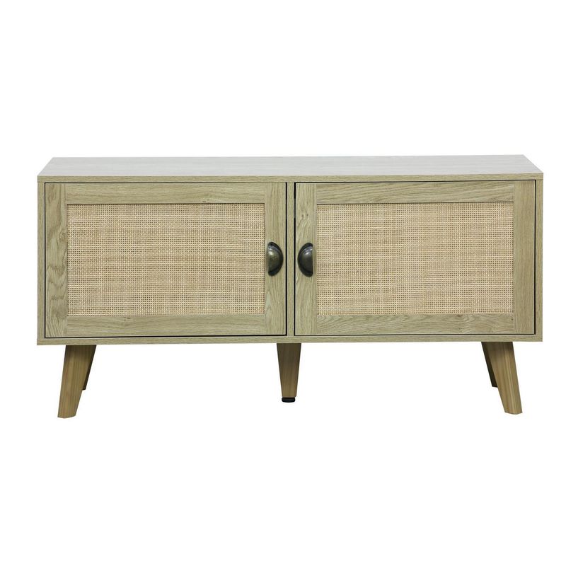 JUST HOME COLLECTION - Mesa TV Rattan 2 puertas 110X40X55