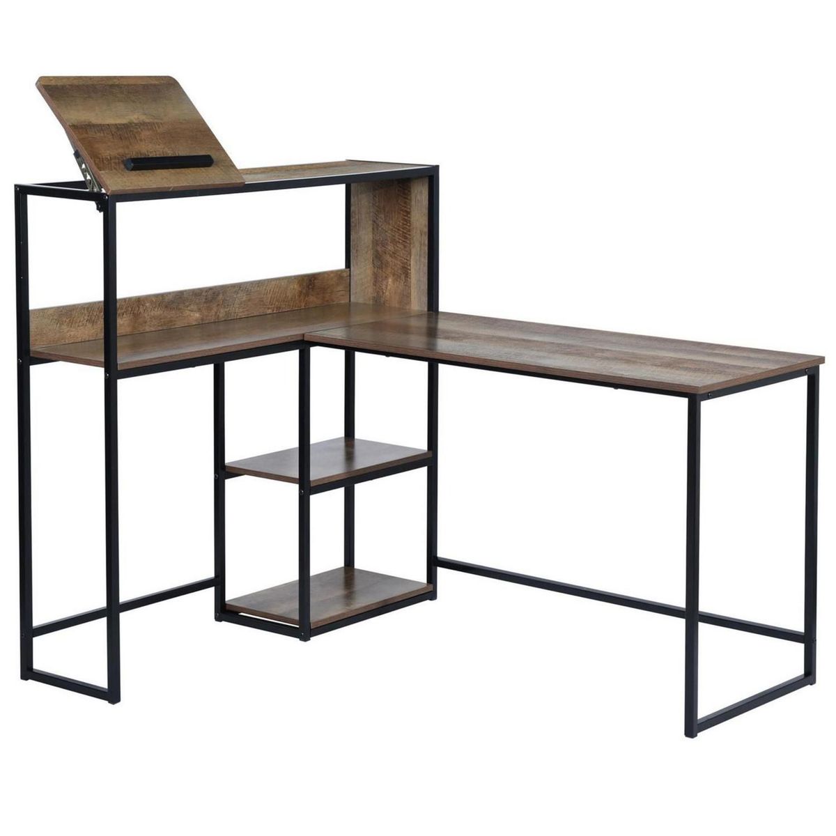 JUST HOME COLLECTION - Escritorio Marrón Melamina Dodd con Estante