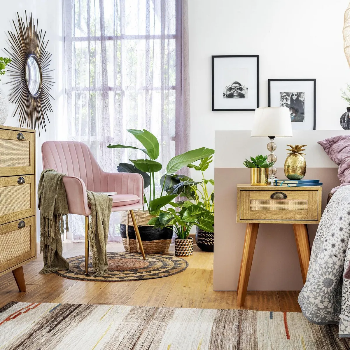 JUST HOME COLLECTION - Silla Jaca Velvet Rosada