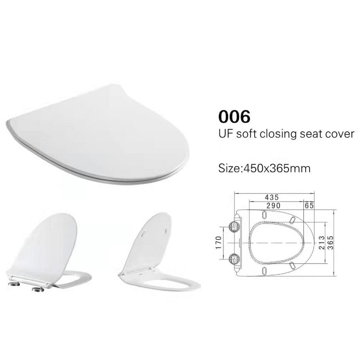 SENSI DACQUA - Asiento Tapa Inodoro Bilbao Redondo Blanco