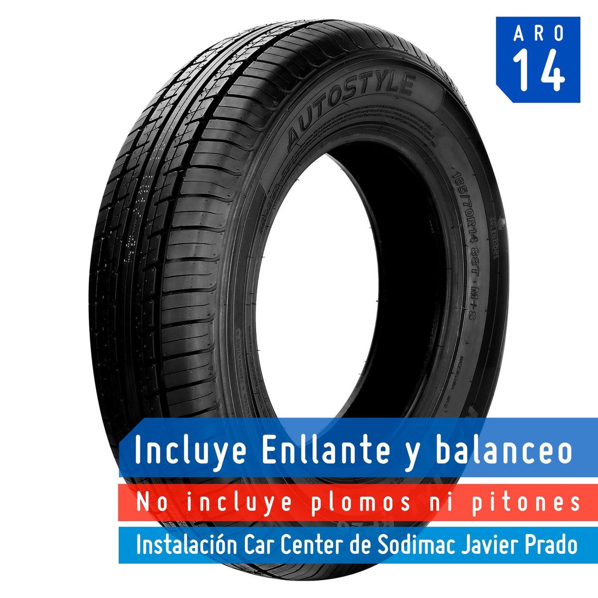 AUTOSTYLE - Llanta Autostyle 185/70R14 88T RP26