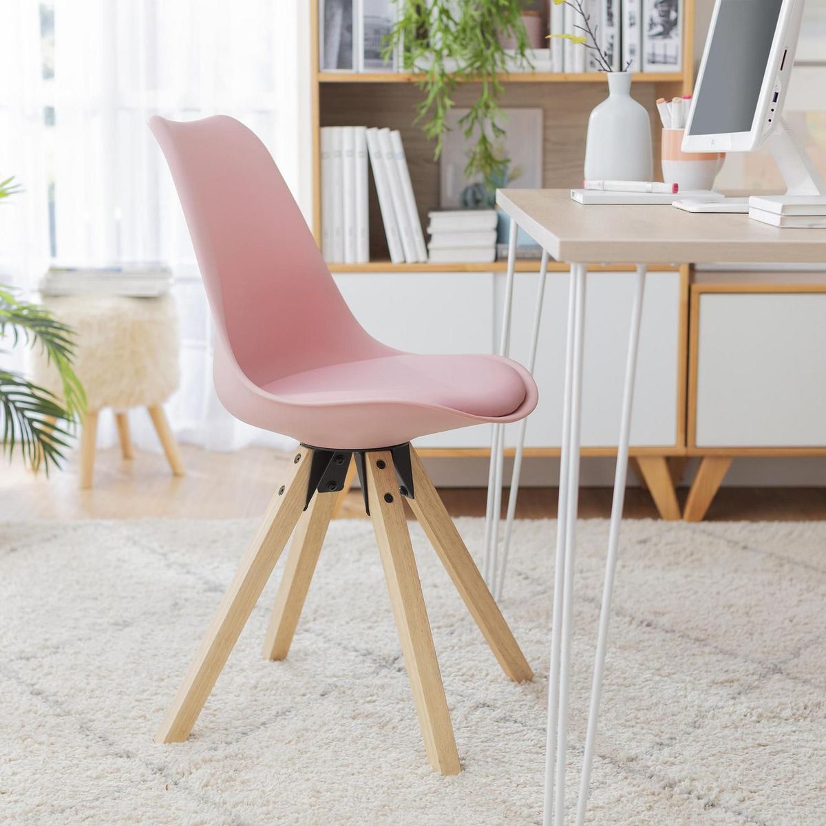 JUST HOME COLLECTION - Silla de Comedor Cooper Rosado