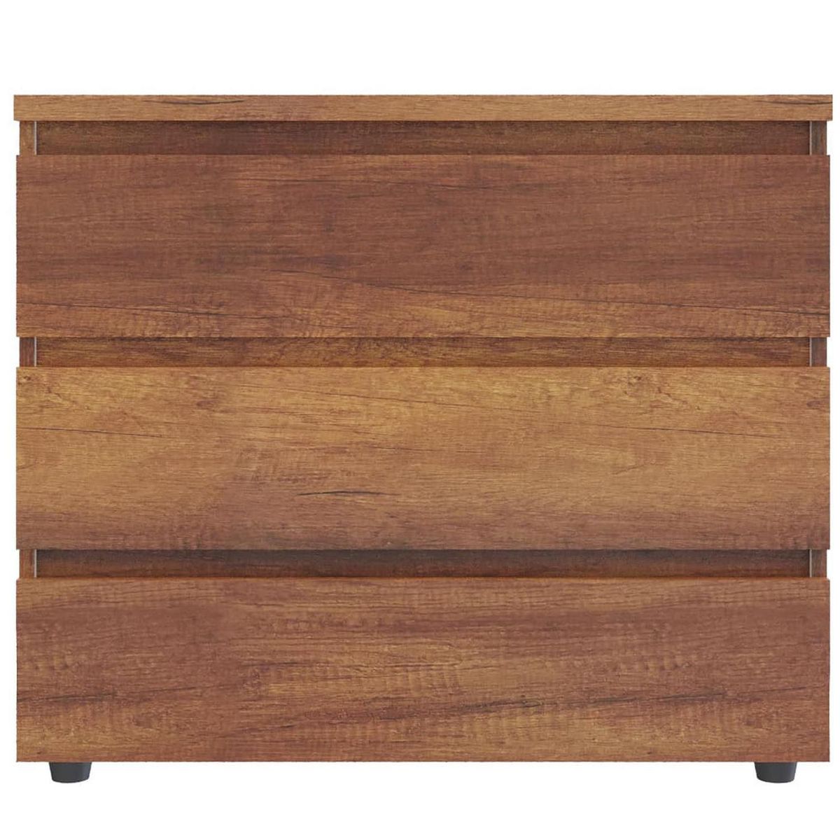 JUST HOME COLLECTION - Cómoda 3 Cajones Melamina Caramelo 70x80.4x40cm