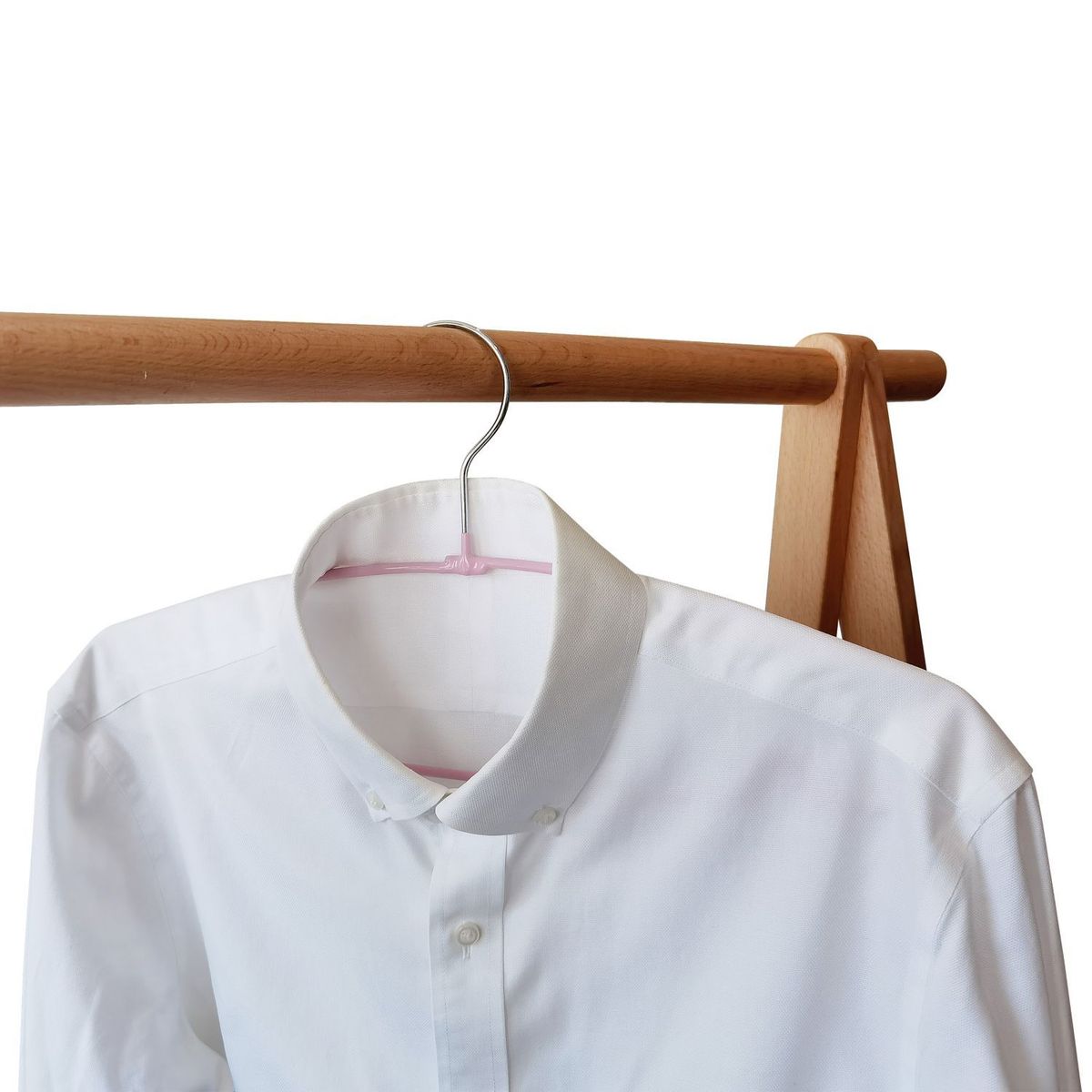 JUST HOME COLLECTION - Set 10 Colgadores de Ropa de Metal Rosado