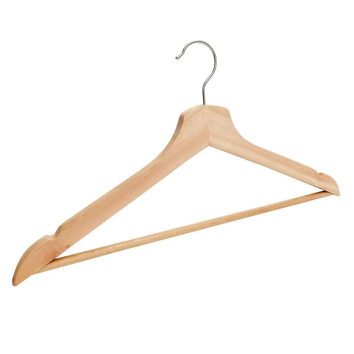 JUST HOME COLLECTION - Set x15 Colgadores Ropa de Madera Natural