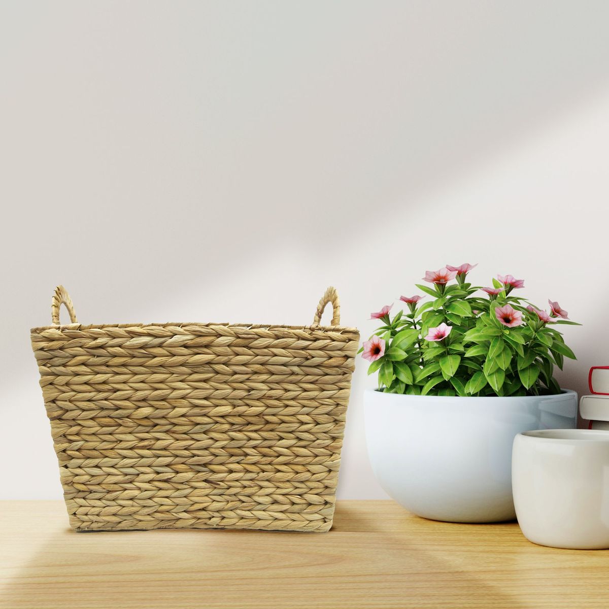 JUST HOME COLLECTION - Canasto Fibra Tejido 43X35X28.5