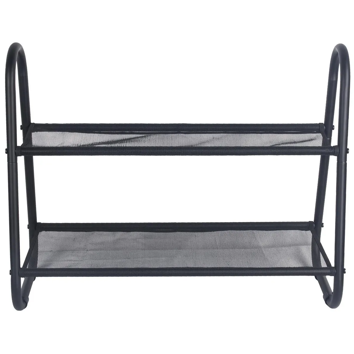 JUST HOME COLLECTION - Zapatera de Metal 2 Niveles Negro