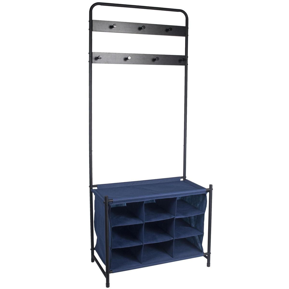 JUST HOME COLLECTION - Stand de Ropa y Zapatera 9 Pares Azul