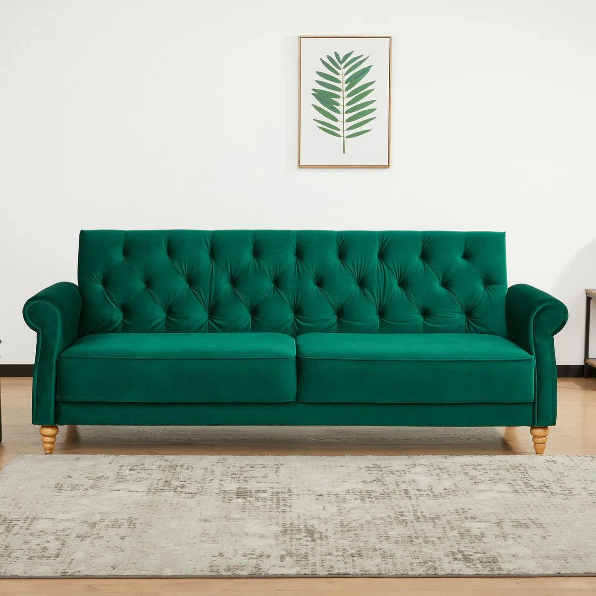 JUST HOME COLLECTION - Sofá Cama 3 Cuerpos New York Verde