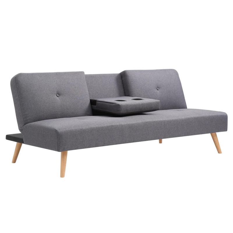 JUST HOME COLLECTION - Sofá Cama Futón con Posavasos 3 Cuerpos Hobbs