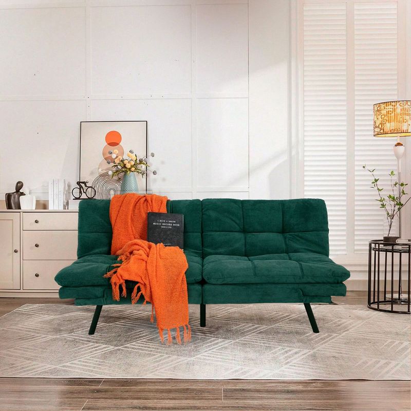 JUST HOME COLLECTION - Sofá Cama Futón 3 Cuerpos Moscú Verde