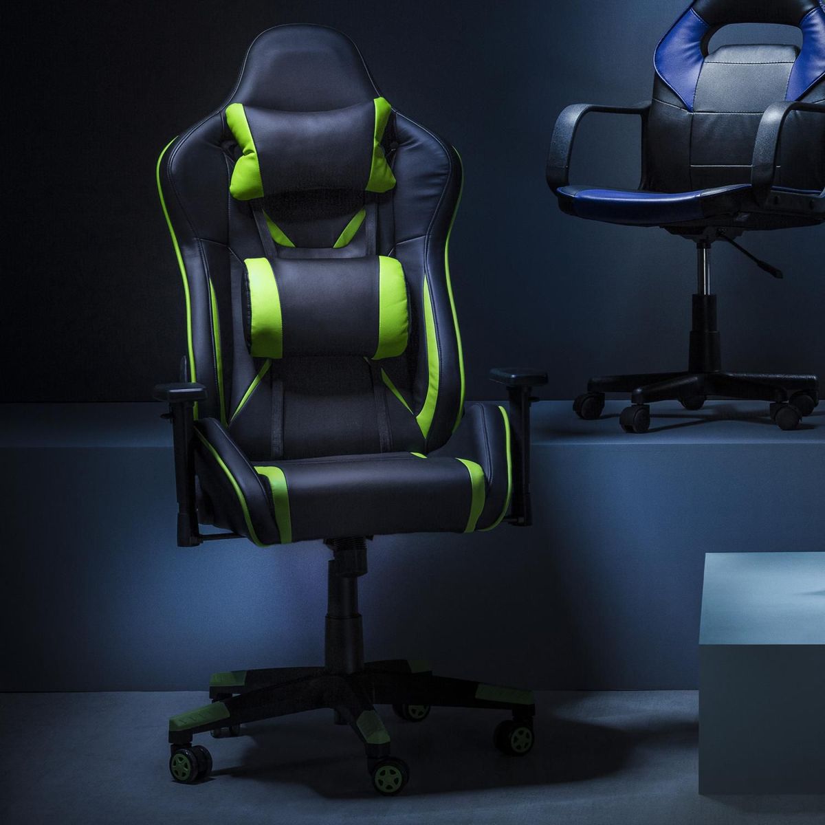 JUST HOME COLLECTION - Silla Gamer Verde/Negro