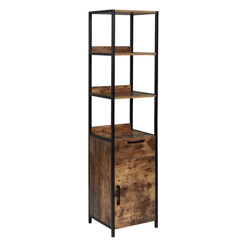 JUST HOME COLLECTION - Estante Librero Halton Café/Negro