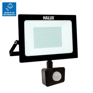 Reflector Con Sensor Negro 100W Luz Fr�a Halux