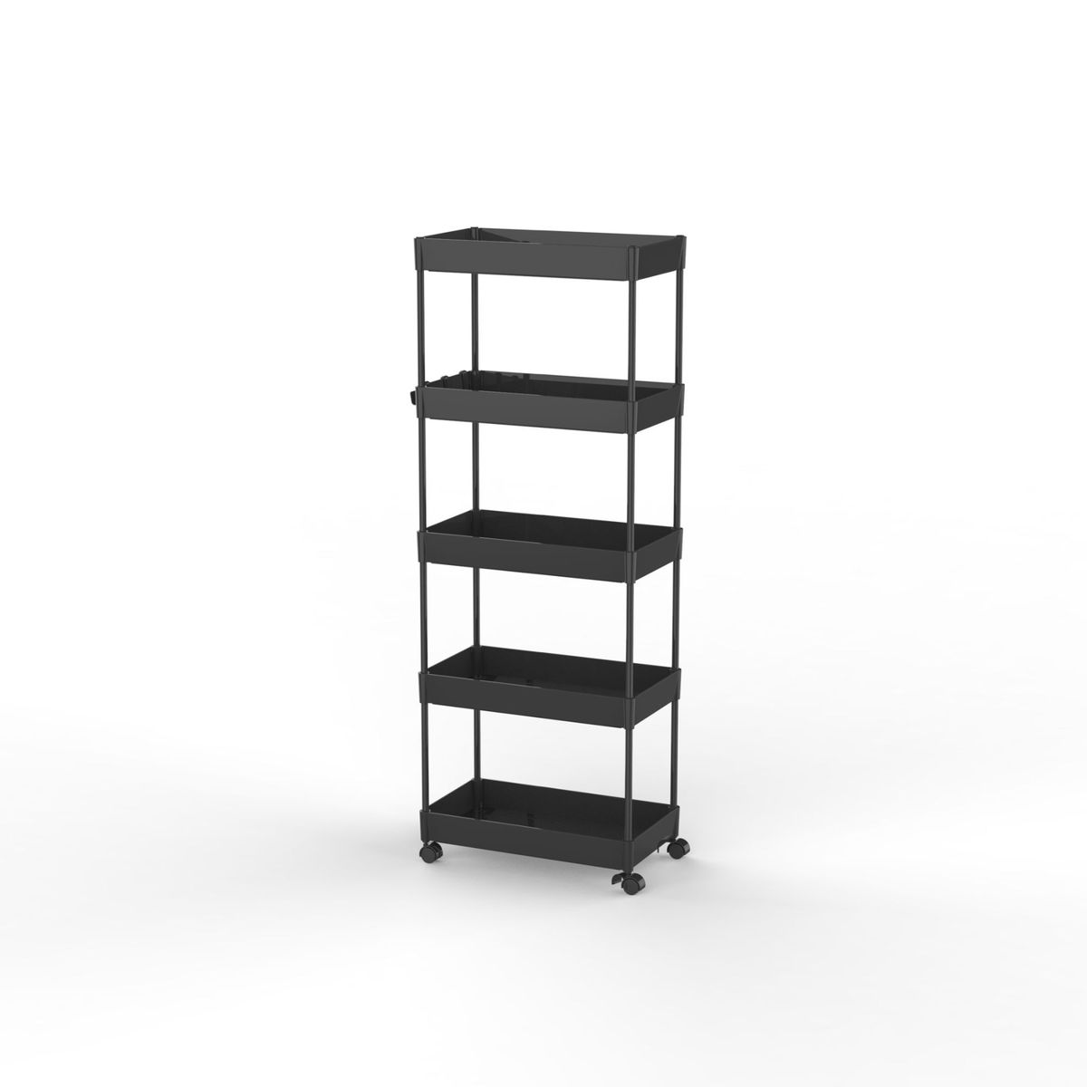 JUST HOME COLLECTION - Carrito Organizador Multiuso 5 Niveles Negro