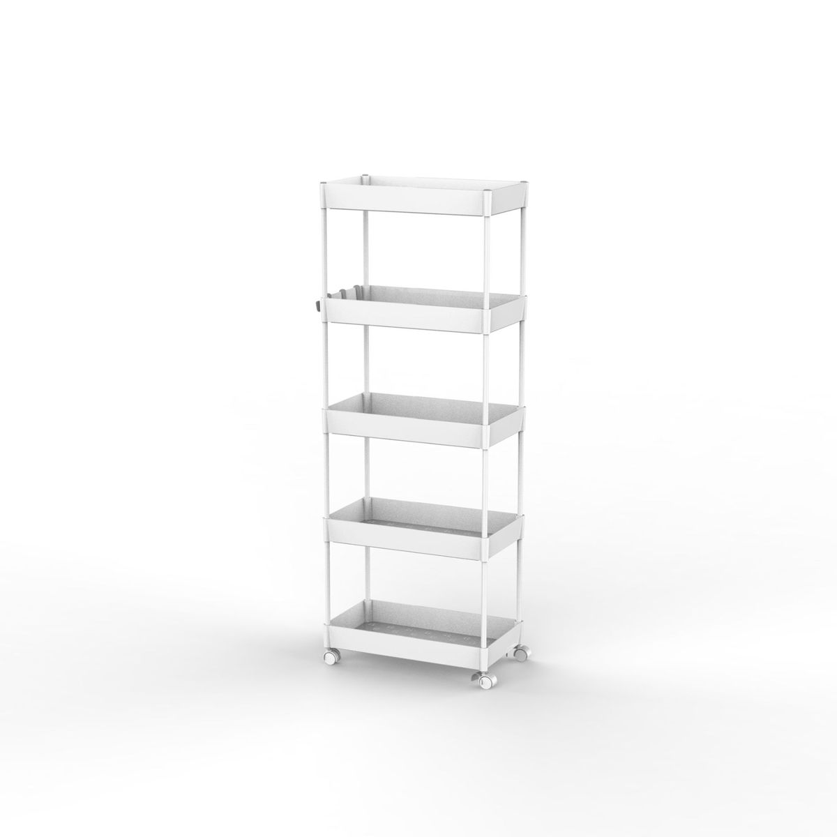 JUST HOME COLLECTION - Carrito Organizador Multiuso 5 Niveles Blanco