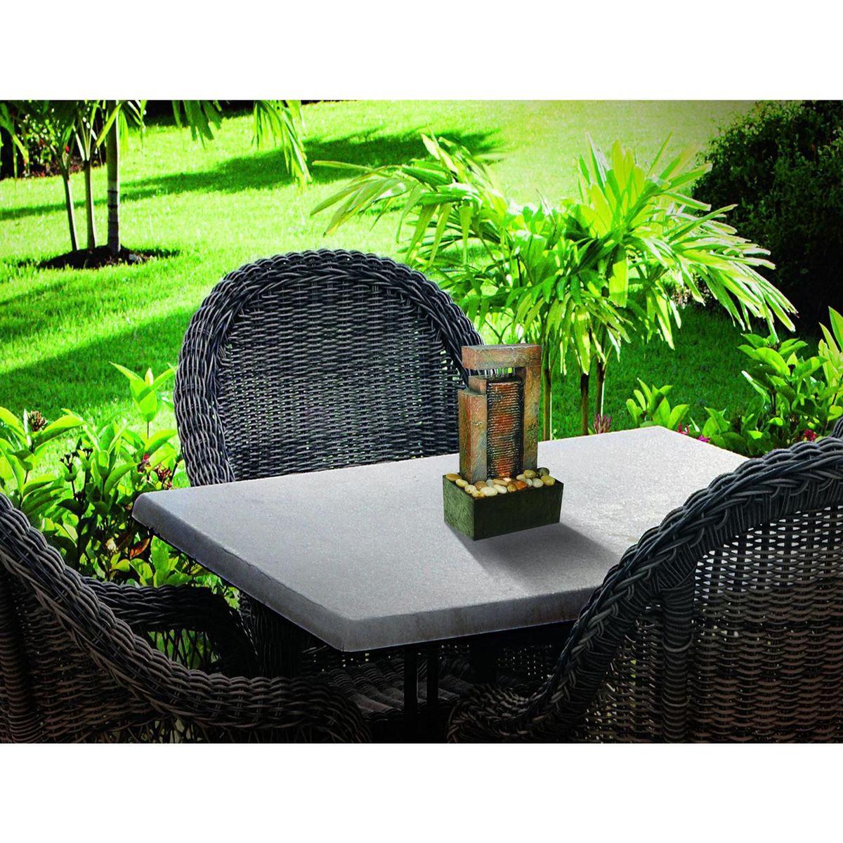 JUST HOME COLLECTION - Fuente de Agua Sines a Pilas Poliresina/Polipropileno 13.3x18.5x13.3cm