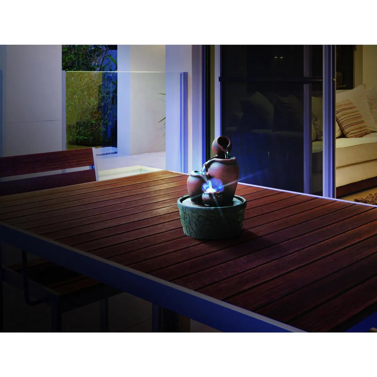 JUST HOME COLLECTION - Fuente de Agua Estoril a Pilas 13.3x18.5x13.3cm