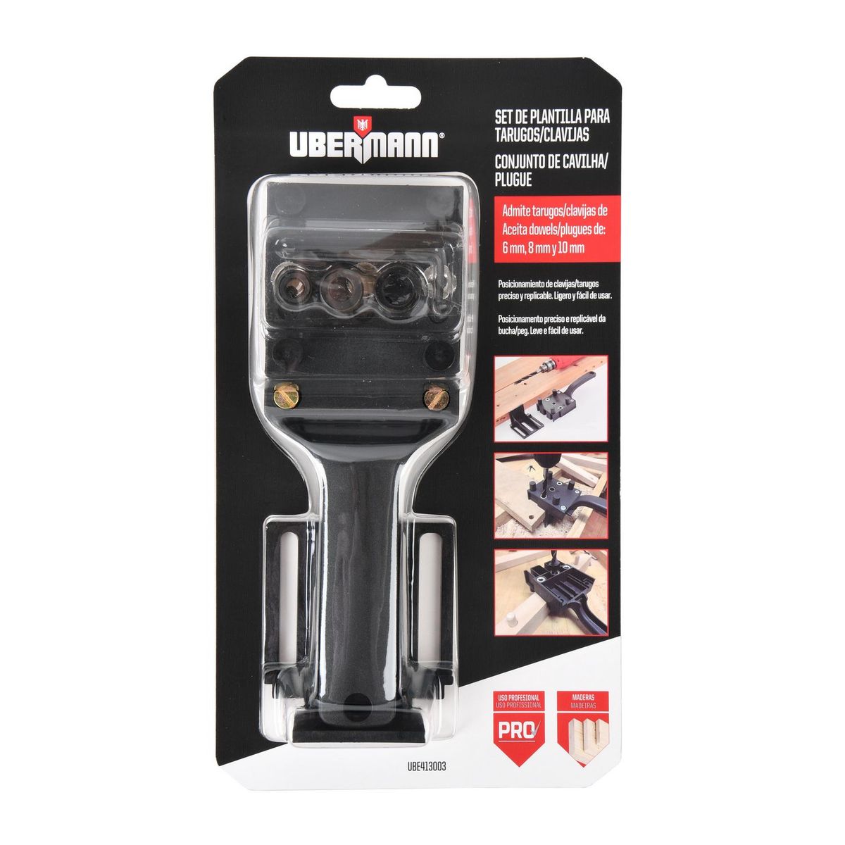 UBERMANN - Base Guía Perforación 6 8 10mm