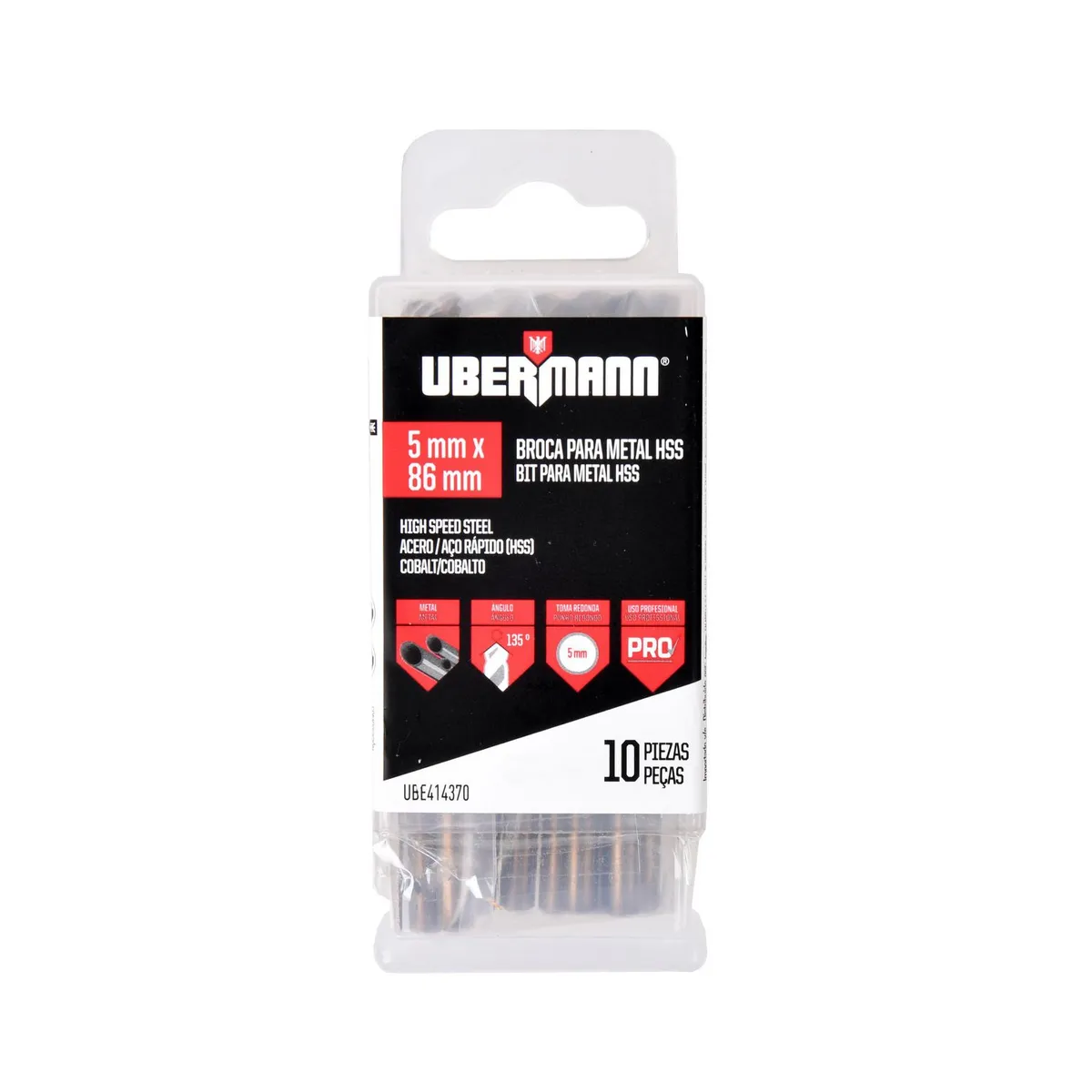 UBERMANN - Pack 10 unidades de Broca Coba 5mm M42 Ubermann