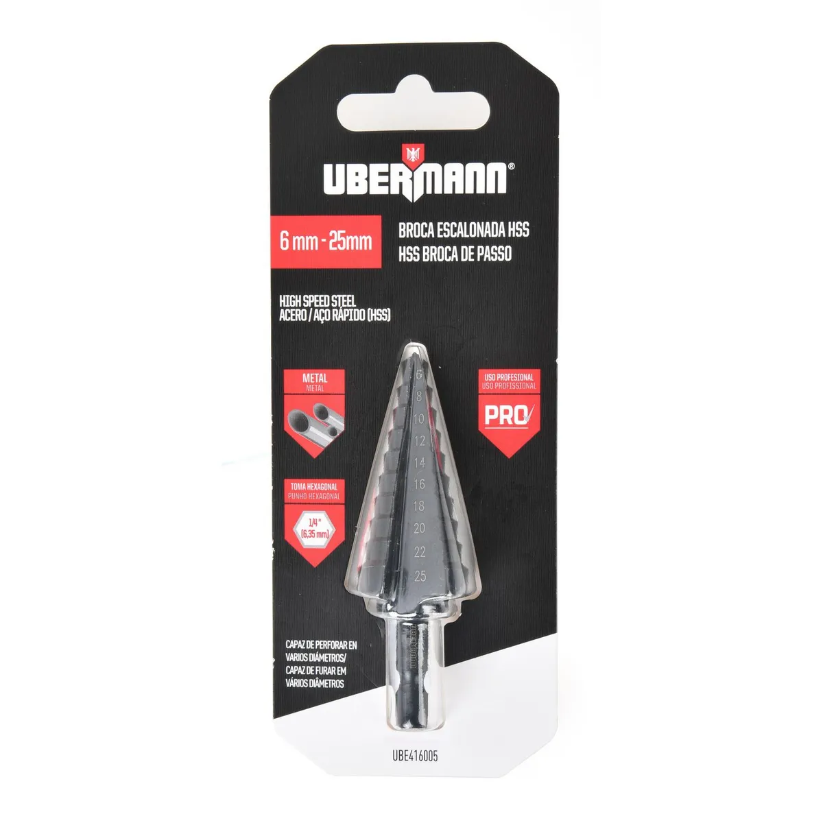 UBERMANN - Broca Escalonada 6-25mm Ubermann