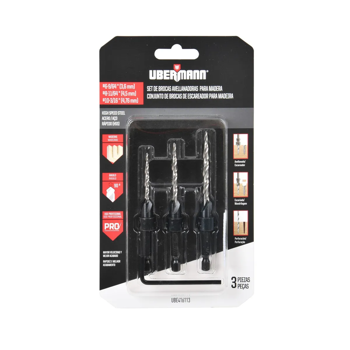 UBERMANN - Set 3 unidades Avellanar 6 8 10