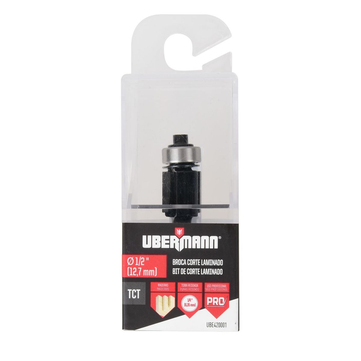 UBERMANN - Fresa Recta con Roda 1/2x1/2" Ubermann