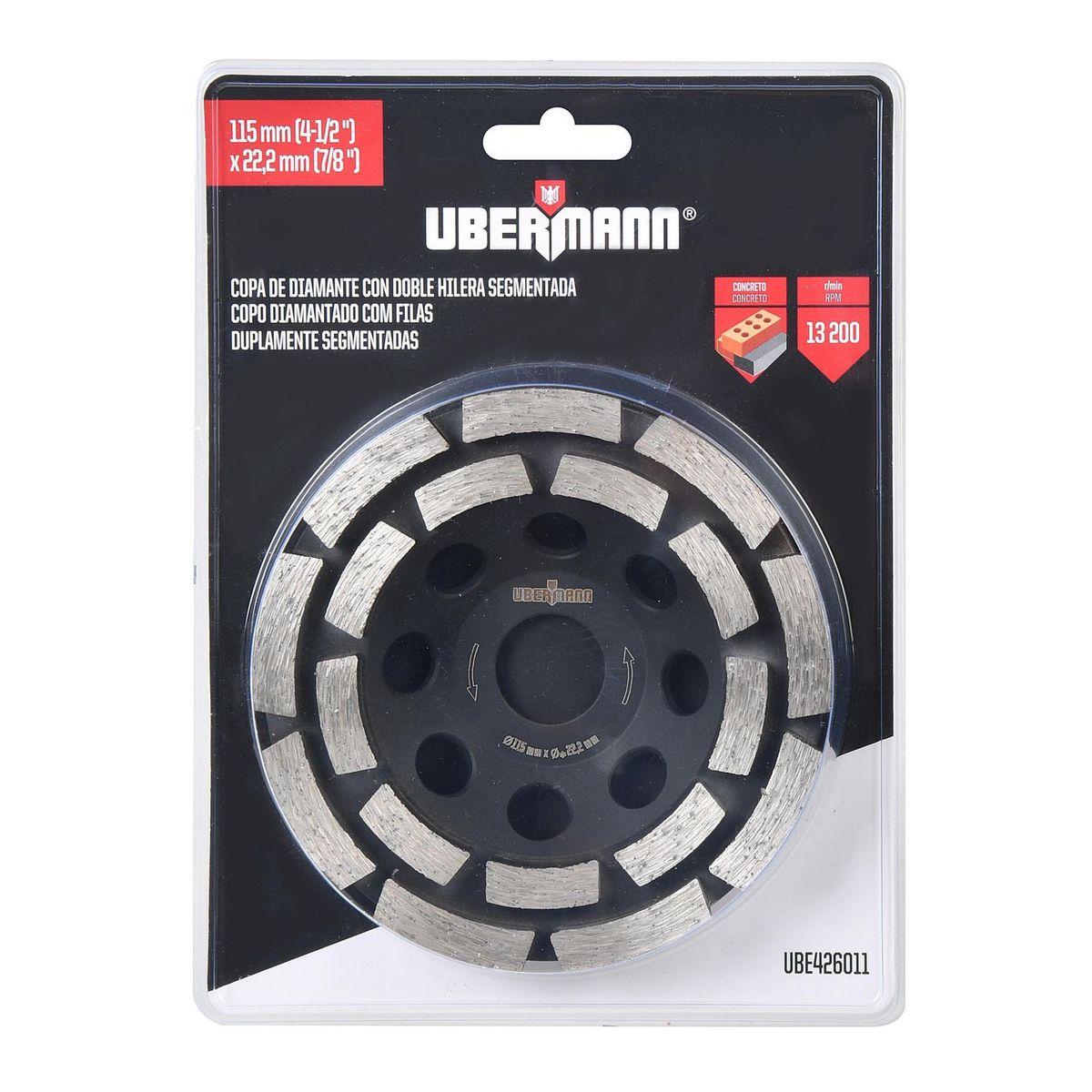 UBERMANN - Disco Diamantado Desbaste 41/2