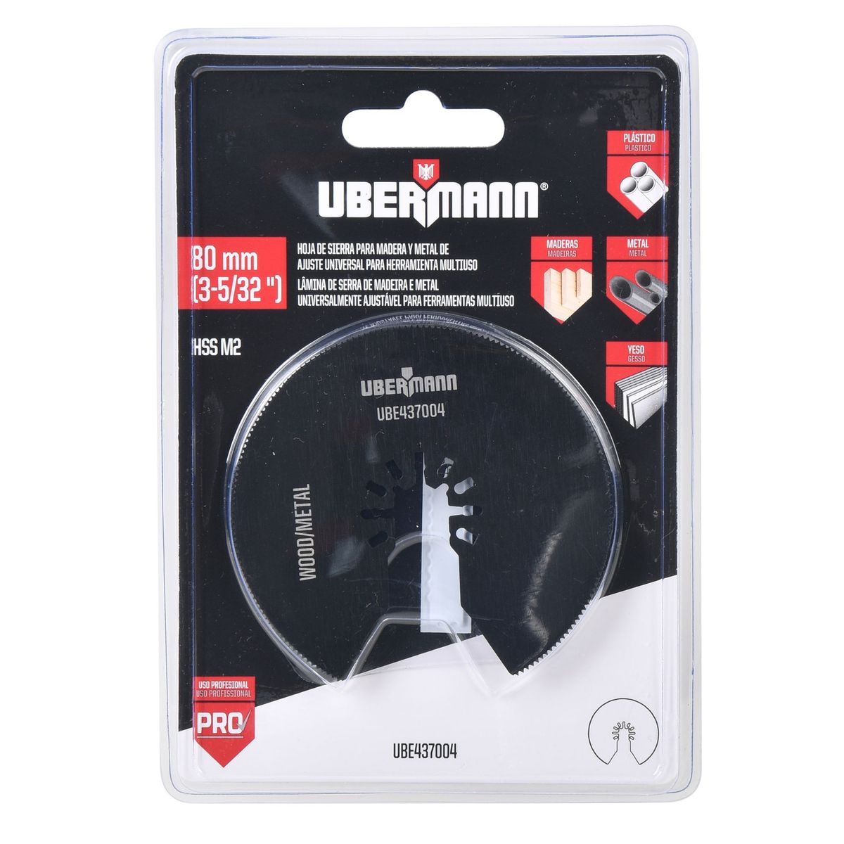 UBERMANN - Hoja curva mad/metal 80 mm
