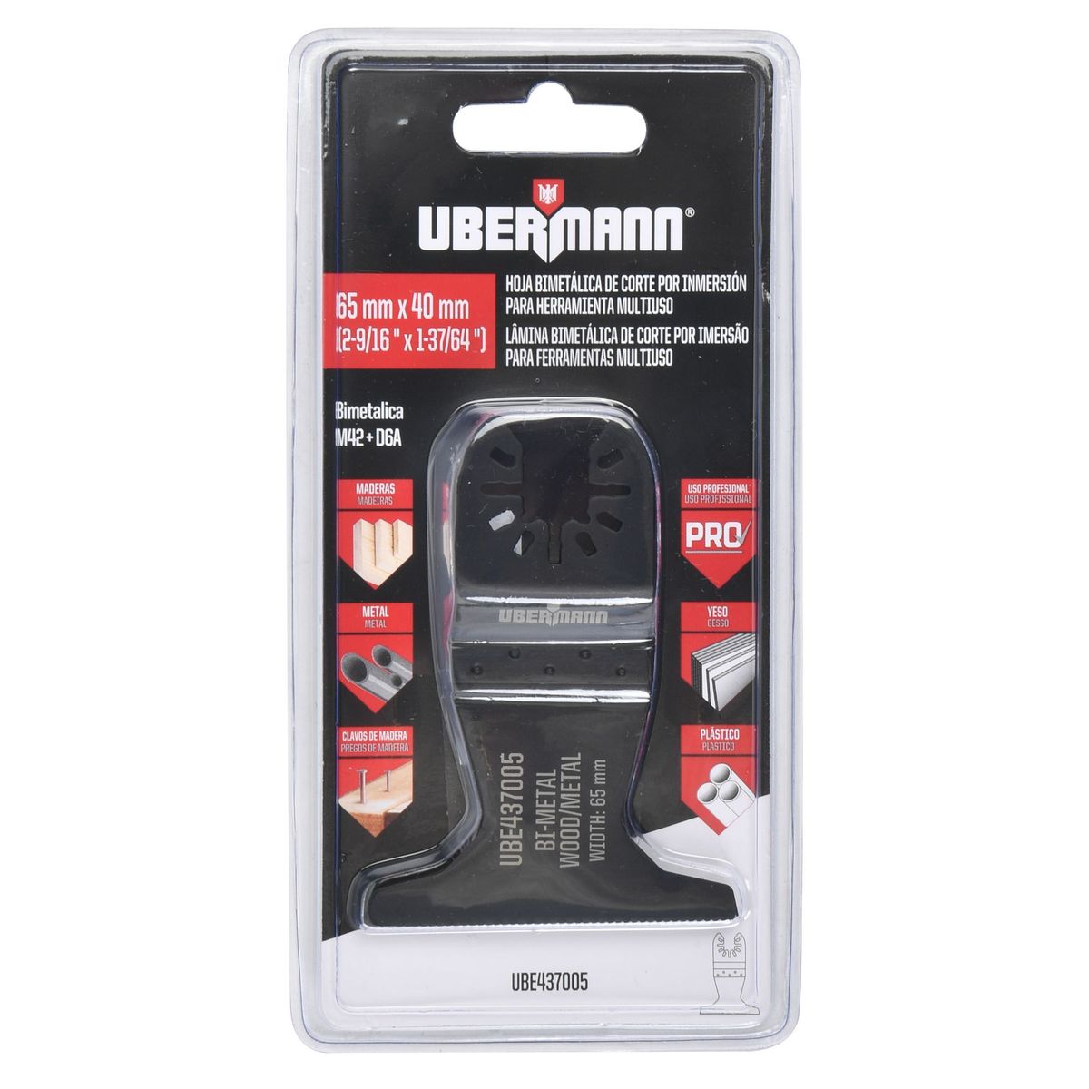 UBERMANN - Hoja c/recto madera 65x40 mm