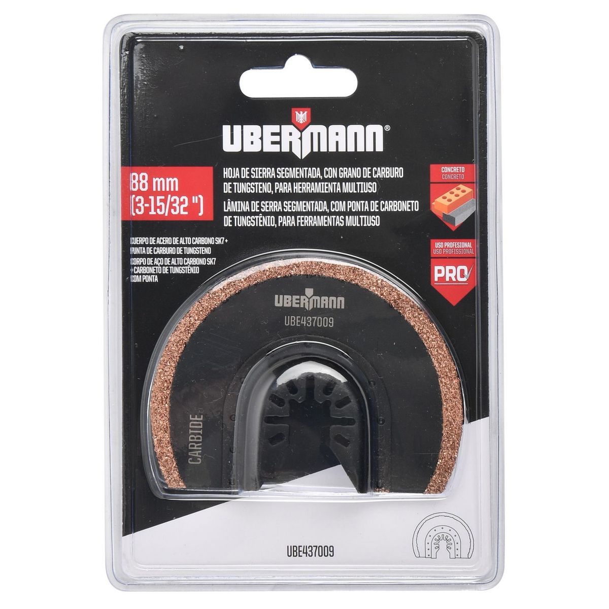 UBERMANN - Hoja curva cerámica 88 mm