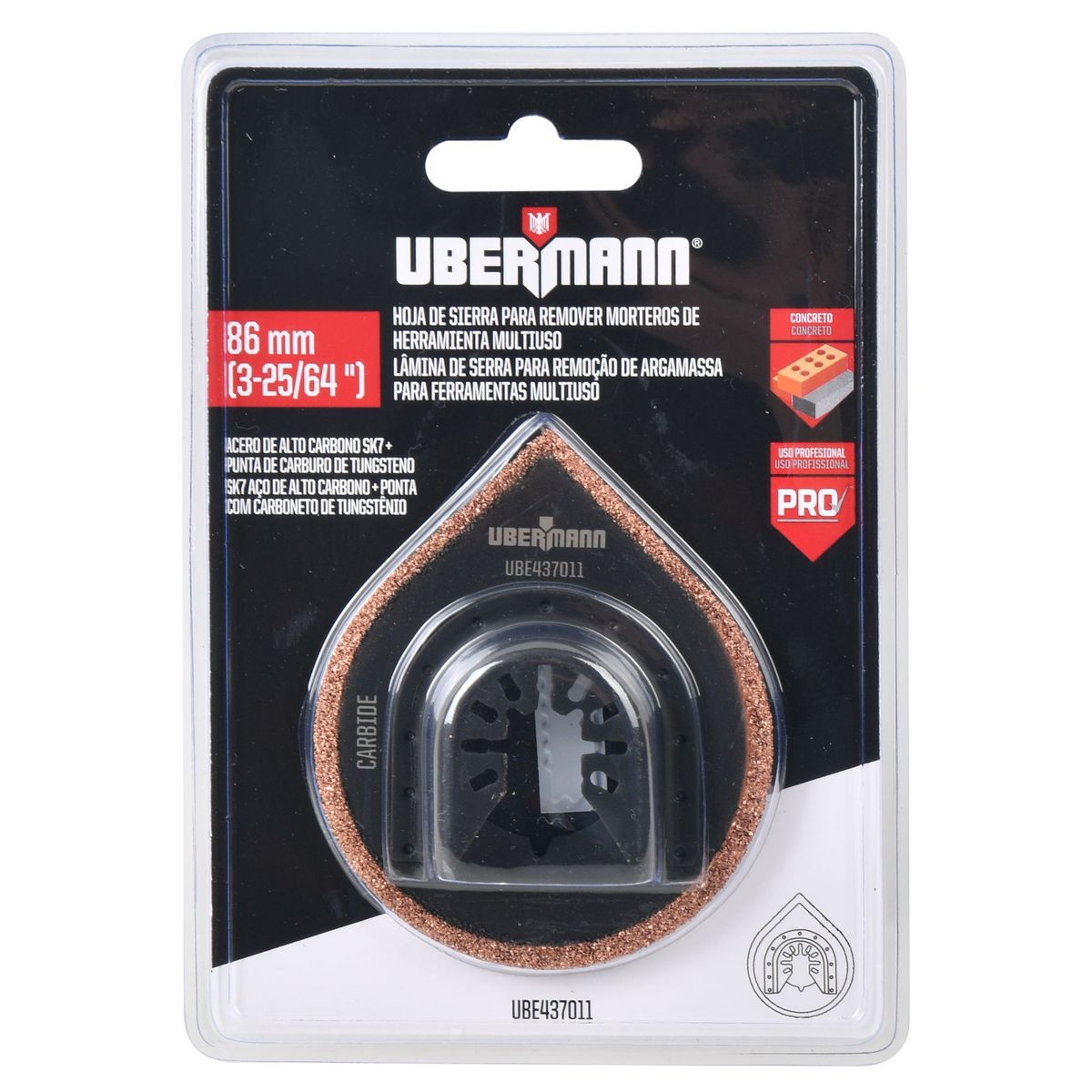 UBERMANN - Hoja Curva Cerámica 86 mm