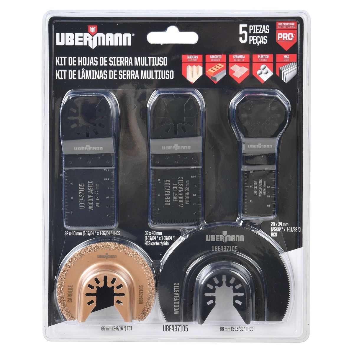 UBERMANN - Set 5 unidades Multiherramienta