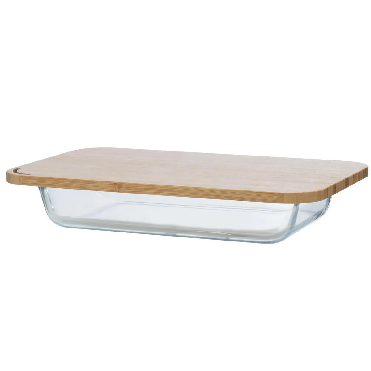 JUST HOME COLLECTION - Táper de vidrio con Tapa Bambú 1.6L