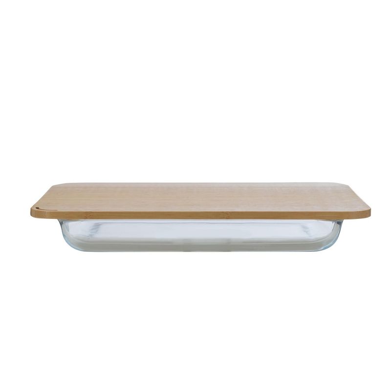 JUST HOME COLLECTION - Táper de vidrio con Tapa Bambú 3L