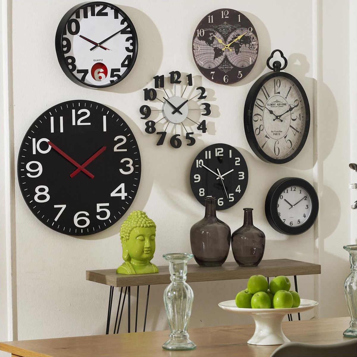 JUST HOME COLLECTION - Consola 100X30X80 P/Metal OAK