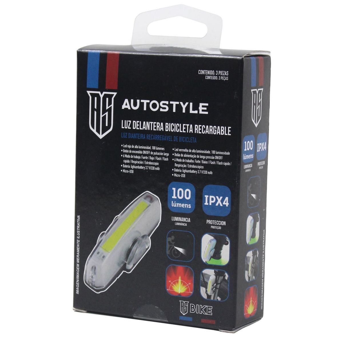 AUTOSTYLE - Luz Led Bicicleta Recargable