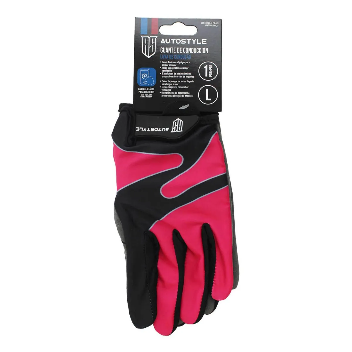 AUTOSTYLE - Guantes para Mujer Talla L Fucsia