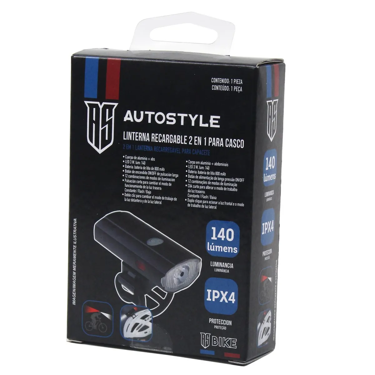 AUTOSTYLE - Luz Para Casco Bicicleta