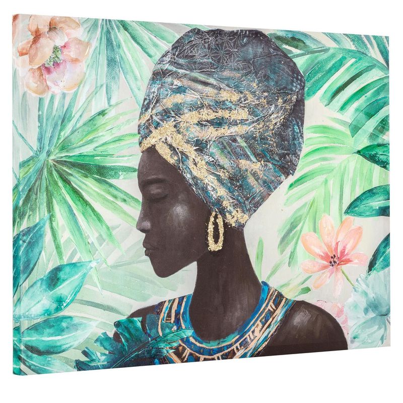 HOMY - Cuadro Canvas African Verde 80X60 CM