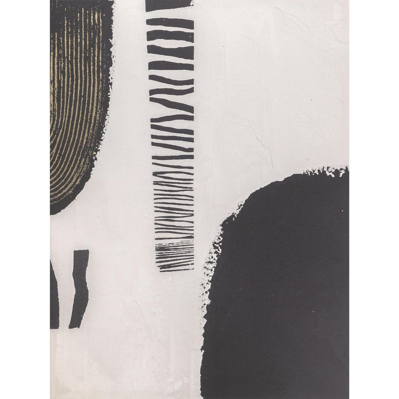 HOMY - Cuadro Canvas Abstract Black2 80X60 CM