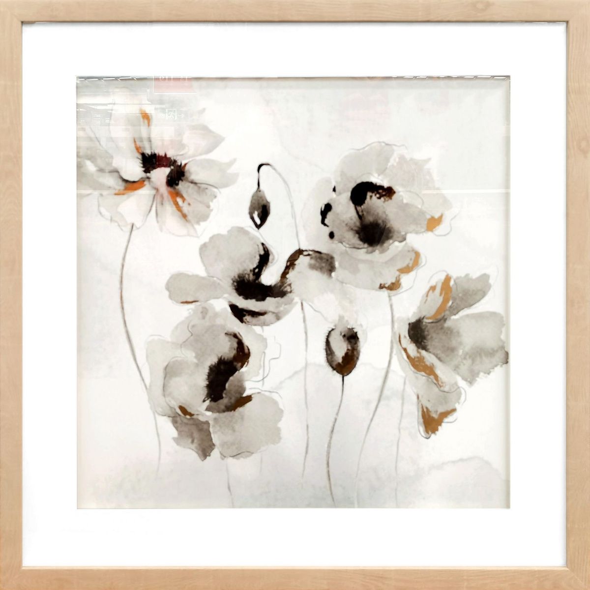 HOMY - Set x2 Cuadros Cuadrados Flores 54x54cm