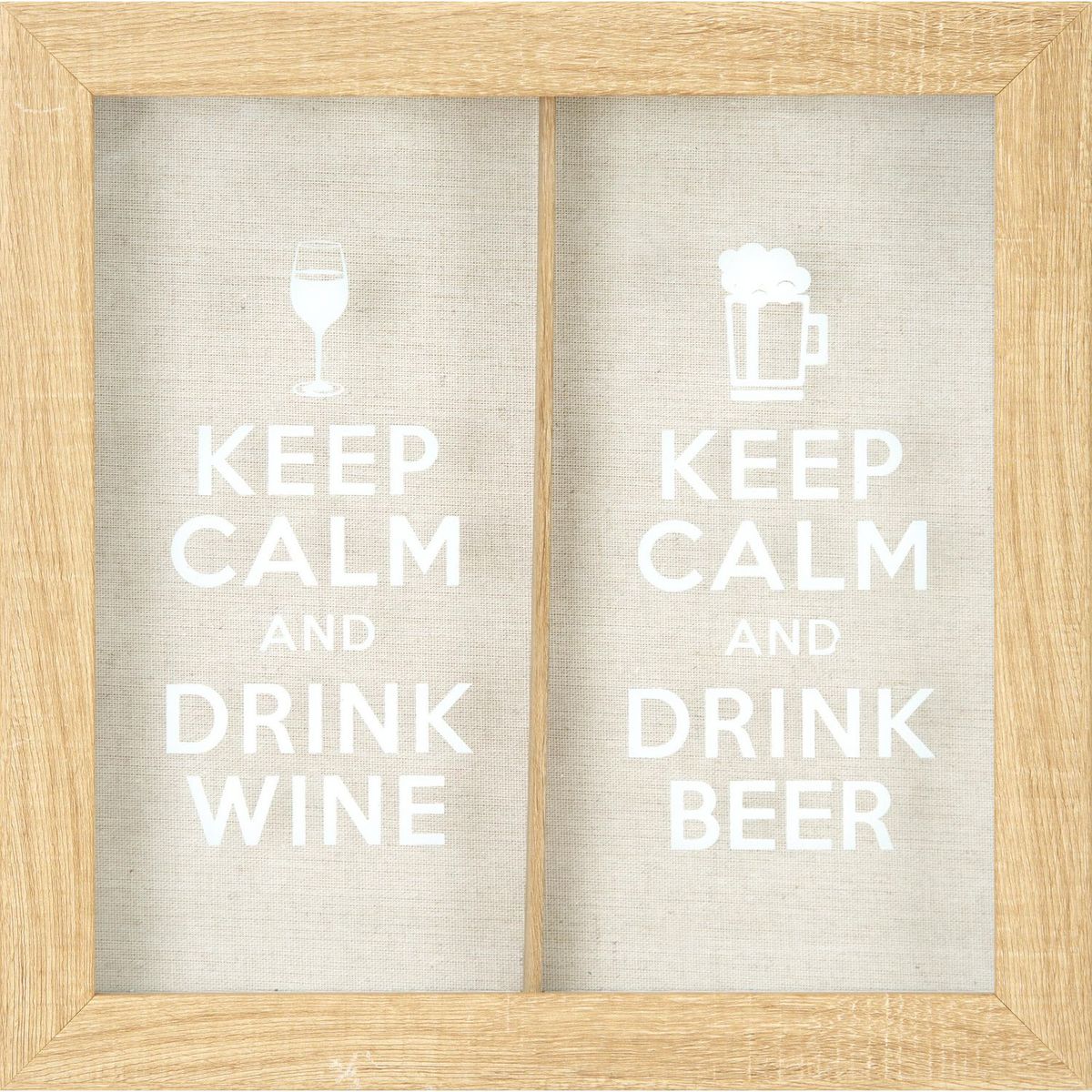 HOMY - Cuadro Cuadrado Cork Keep Calm 29x29cm