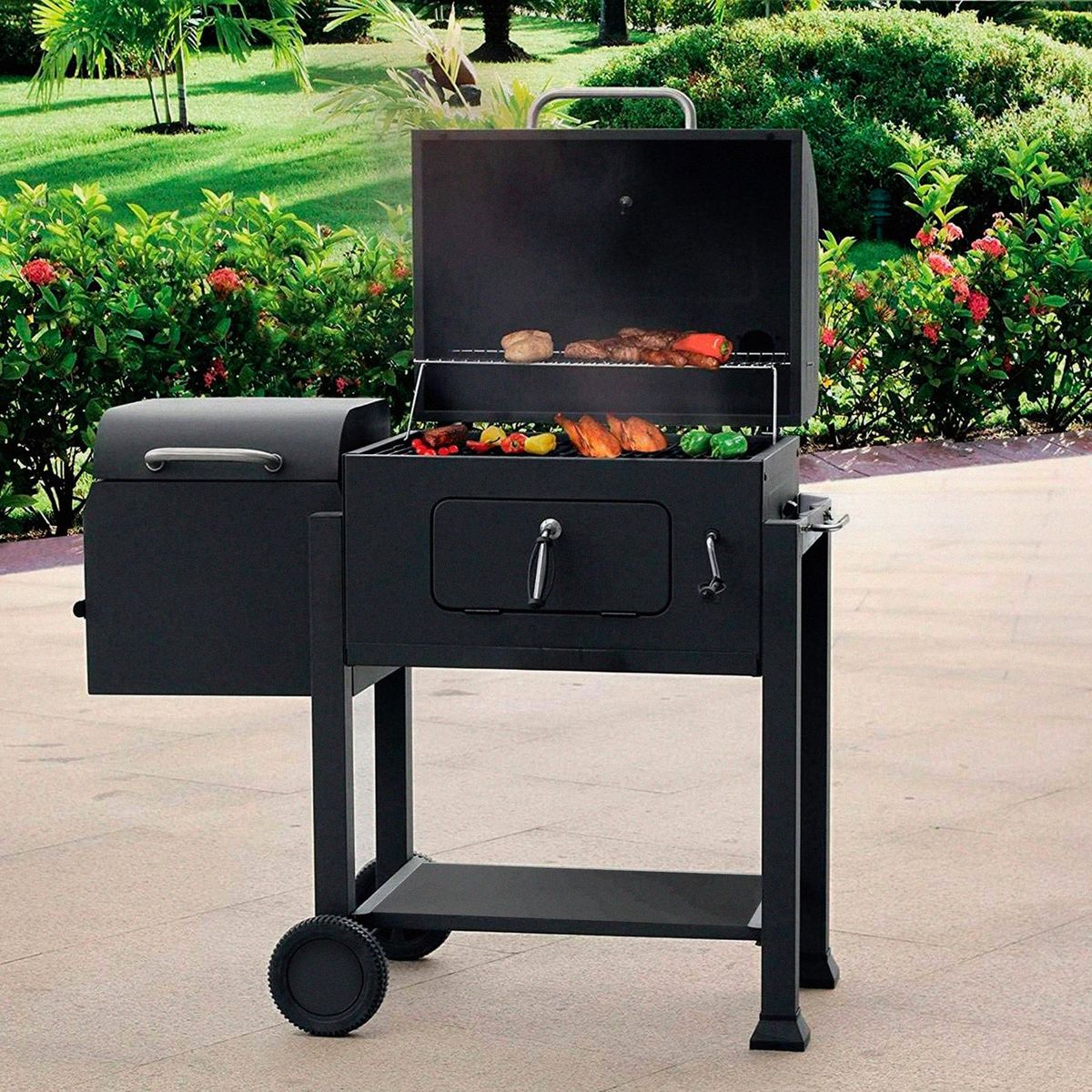 MR BEEF - Parrilla a Carbón con Ahumador 114.5x123.5x64cm