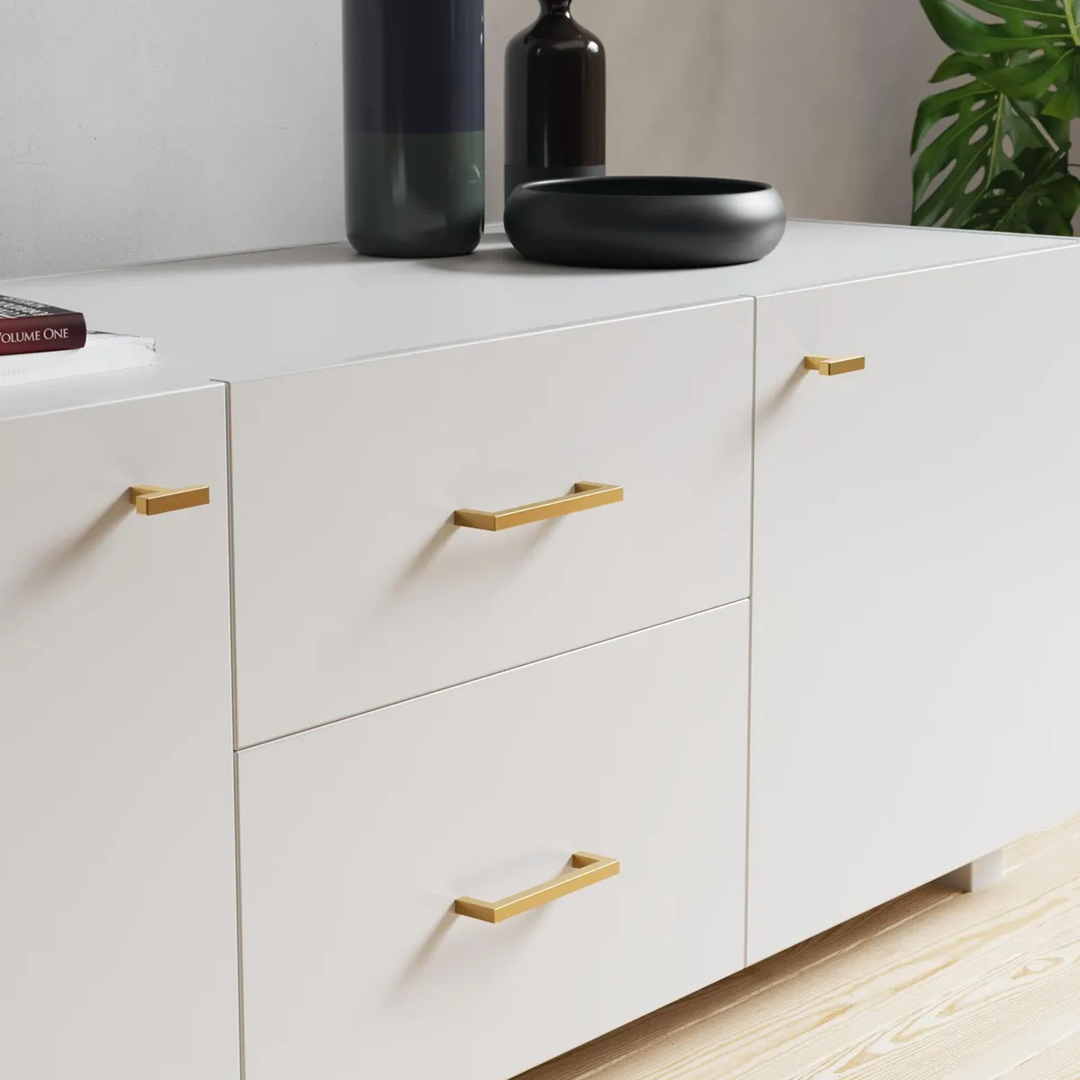 GAMET - Jalador de Asa Acero Inoxidable Oro Mate UU86 128 mm