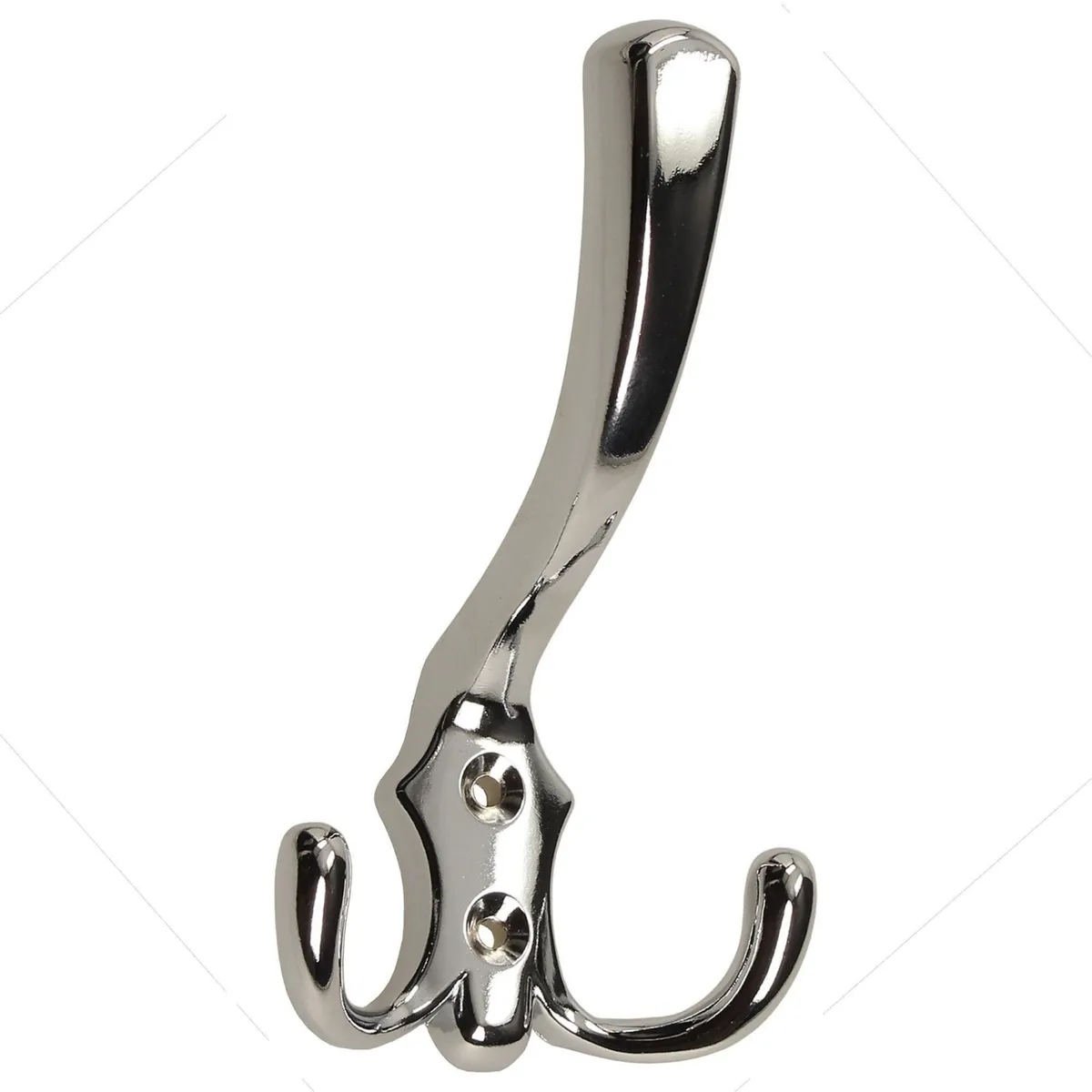 FIXSER - Colgador Gancho Triple ZAMAK Cromo Brillo DEW89